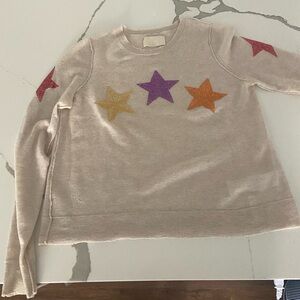 Zadig & Voltaire Beige Sweater with Colorful Stars